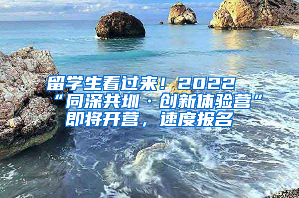 留學(xué)生看過來！2022“同深共圳·創(chuàng)新體驗(yàn)營”即將開營，速度報(bào)名