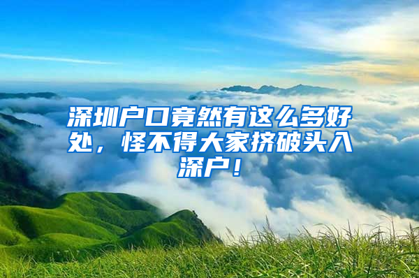 深圳戶口竟然有這么多好處，怪不得大家擠破頭入深戶！