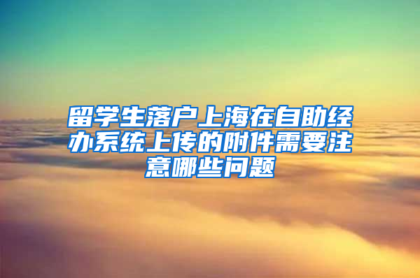 留學(xué)生落戶上海在自助經(jīng)辦系統(tǒng)上傳的附件需要注意哪些問(wèn)題