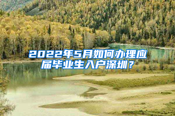 2022年5月如何辦理應(yīng)屆畢業(yè)生入戶深圳？