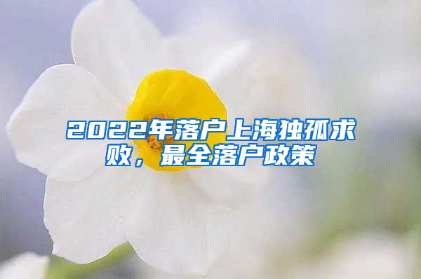 2022年落戶上海獨孤求敗，最全落戶政策