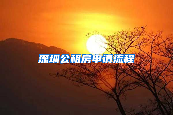 深圳公租房申請(qǐng)流程