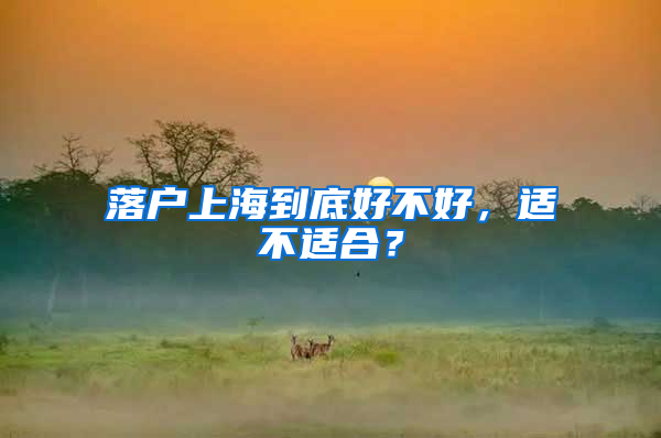 落戶上海到底好不好，適不適合？