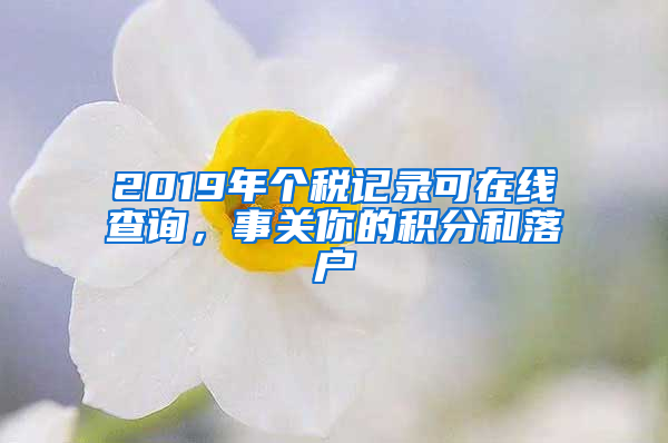 2019年個(gè)稅記錄可在線查詢，事關(guān)你的積分和落戶