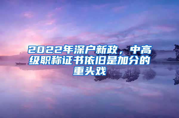 2022年深戶新政，中高級(jí)職稱證書(shū)依舊是加分的重頭戲