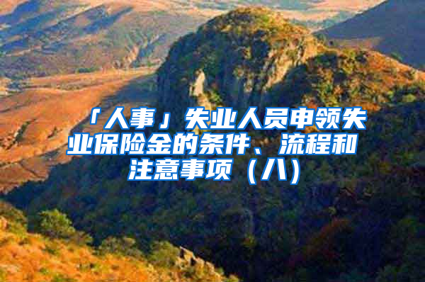 「人事」失業(yè)人員申領(lǐng)失業(yè)保險(xiǎn)金的條件、流程和注意事項(xiàng)（八）