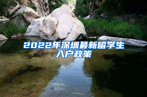 2022年深圳最新留學生入戶政策