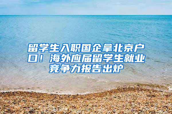 留學(xué)生入職國(guó)企拿北京戶口！海外應(yīng)屆留學(xué)生就業(yè)競(jìng)爭(zhēng)力報(bào)告出爐