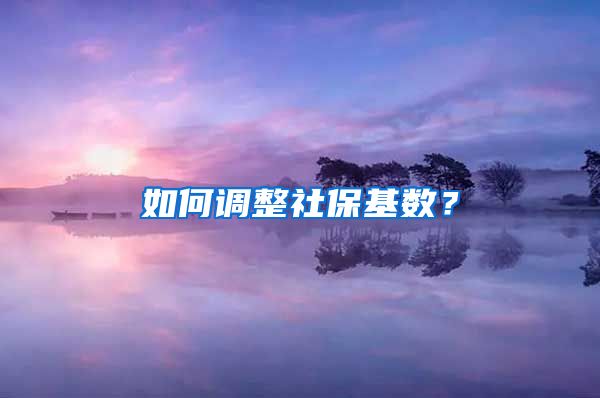 如何調整社?；鶖?？