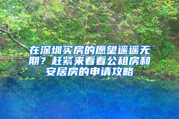 在深圳買(mǎi)房的愿望遙遙無(wú)期？趕緊來(lái)看看公租房和安居房的申請(qǐng)攻略