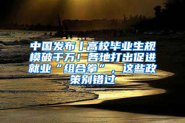 中國(guó)發(fā)布丨高校畢業(yè)生規(guī)模破千萬(wàn)！各地打出促進(jìn)就業(yè)“組合拳”，這些政策別錯(cuò)過(guò)