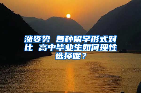 漲姿勢 各種留學(xué)形式對比 高中畢業(yè)生如何理性選擇呢？