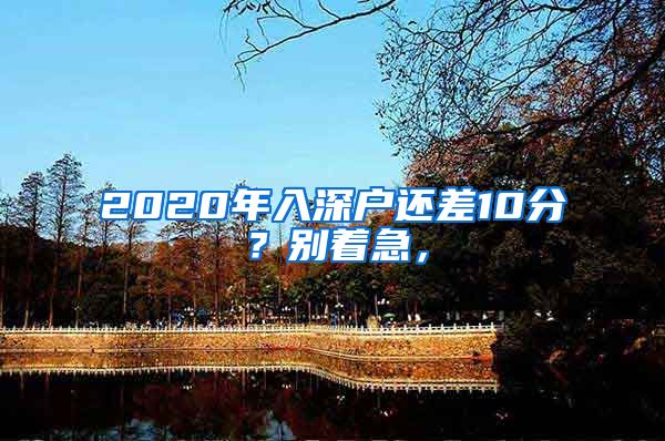 2020年入深戶(hù)還差10分？別著急，