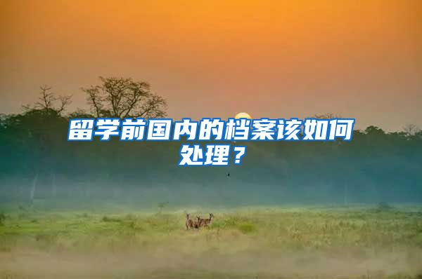 留學(xué)前國內(nèi)的檔案該如何處理？