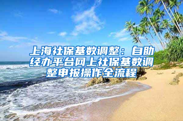 上海社?；鶖嫡{整：自助經辦平臺網上社?；鶖嫡{整申報操作全流程