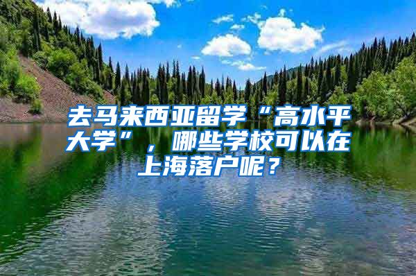 去馬來(lái)西亞留學(xué)“高水平大學(xué)”，哪些學(xué)?？梢栽谏虾Ｂ鋺裟?？