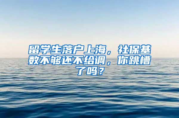 留學(xué)生落戶上海，社?；鶖?shù)不夠還不給調(diào)，你跳槽了嗎？