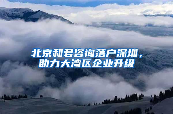 北京和君咨詢落戶深圳，助力大灣區(qū)企業(yè)升級