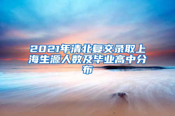 2021年清北復(fù)交錄取上海生源人數(shù)及畢業(yè)高中分布