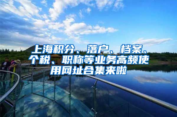 上海積分、落戶、檔案、個稅、職稱等業(yè)務(wù)高頻使用網(wǎng)址合集來啦