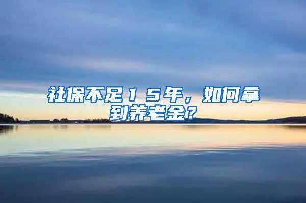 社保不足１５年，如何拿到養(yǎng)老金？