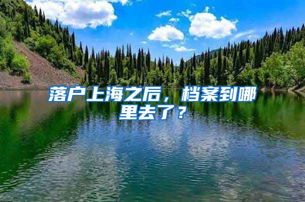 落戶上海之后，檔案到哪里去了？