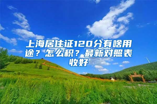 上海居住證120分有啥用途？怎么積？最新對照表收好