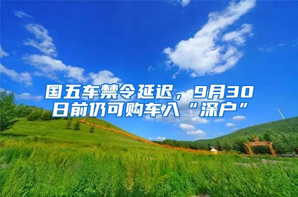 國(guó)五車禁令延遲，9月30日前仍可購(gòu)車入“深戶”