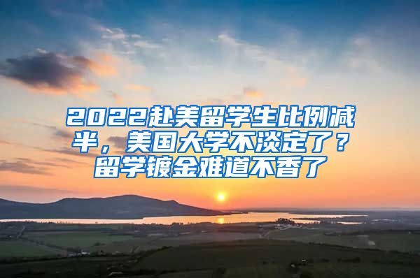 2022赴美留學生比例減半，美國大學不淡定了？留學鍍金難道不香了