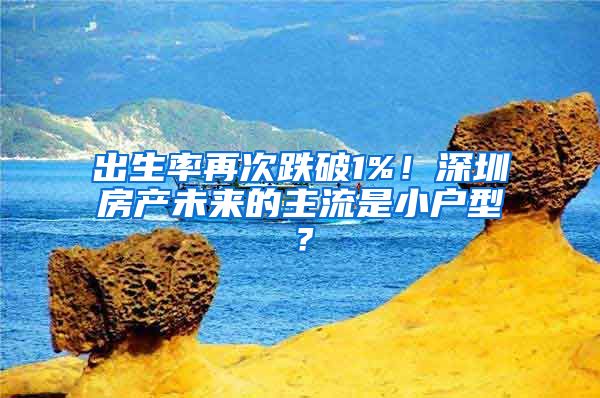 出生率再次跌破1%！深圳房產未來的主流是小戶型？