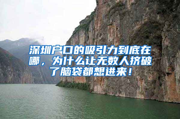 深圳戶口的吸引力到底在哪，為什么讓無數(shù)人擠破了腦袋都想進來！