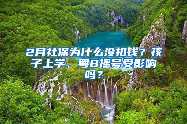 2月社保為什么沒(méi)扣錢？孩子上學(xué)、粵B搖號(hào)受影響嗎？