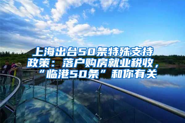 上海出臺50條特殊支持政策：落戶購房就業(yè)稅收，“臨港50條”和你有關→