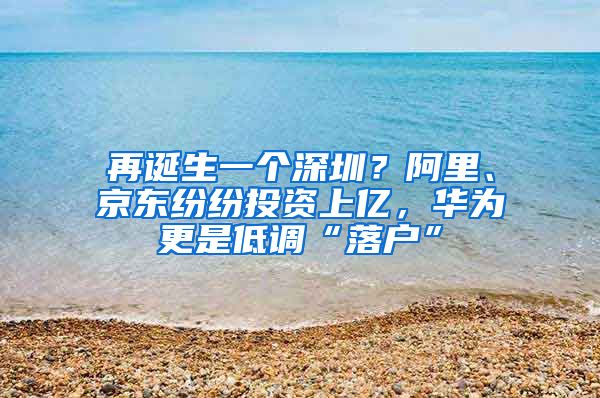 再誕生一個(gè)深圳？阿里、京東紛紛投資上億，華為更是低調(diào)“落戶”