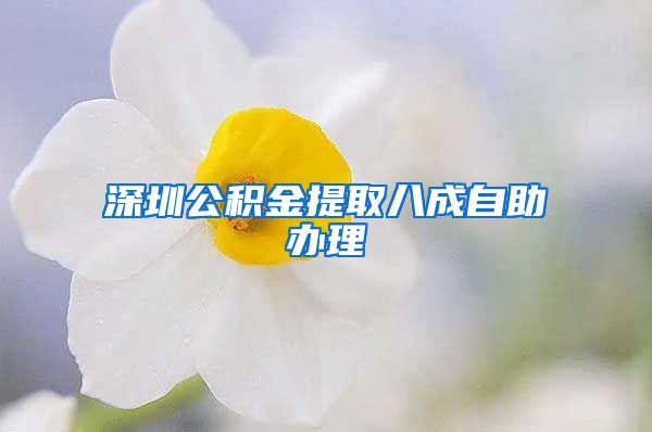 深圳公積金提取八成自助辦理