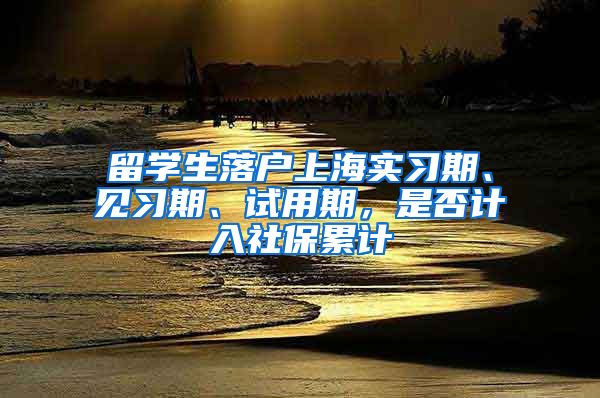 留學(xué)生落戶上海實(shí)習(xí)期、見習(xí)期、試用期，是否計(jì)入社保累計(jì)