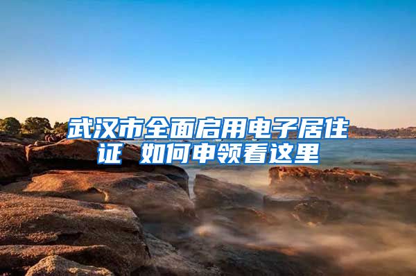 武漢市全面啟用電子居住證 如何申領(lǐng)看這里