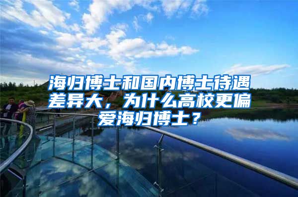 海歸博士和國內(nèi)博士待遇差異大，為什么高校更偏愛海歸博士？