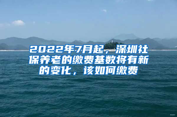 2022年7月起，深圳社保養(yǎng)老的繳費基數(shù)將有新的變化，該如何繳費