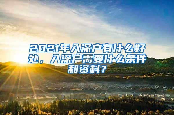 2021年入深戶有什么好處，入深戶需要什么條件和資料？