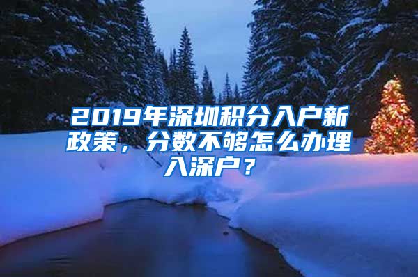 2019年深圳積分入戶新政策，分數(shù)不夠怎么辦理入深戶？