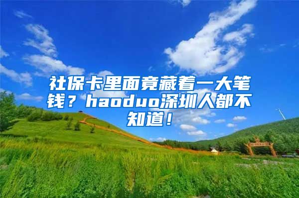 社?？ɡ锩婢共刂淮蠊P錢？haoduo深圳人都不知道！