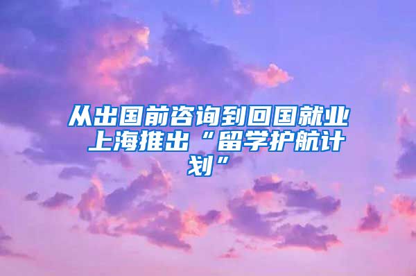 從出國前咨詢到回國就業(yè) 上海推出“留學(xué)護(hù)航計(jì)劃”