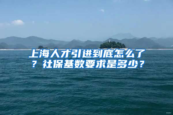 上海人才引進到底怎么了？社?；鶖?shù)要求是多少？