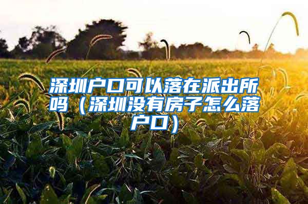 深圳戶口可以落在派出所嗎（深圳沒有房子怎么落戶口）