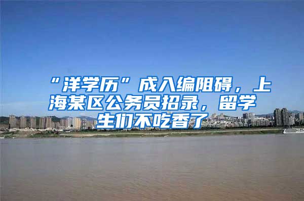 “洋學(xué)歷”成入編阻礙，上海某區(qū)公務(wù)員招錄，留學(xué)生們不吃香了