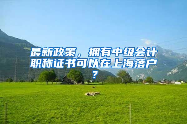 最新政策，擁有中級(jí)會(huì)計(jì)職稱證書(shū)可以在上海落戶？