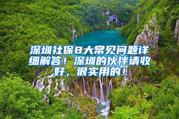 深圳社保8大常見問題詳細解答！深圳的伙伴請收好，很實用的！