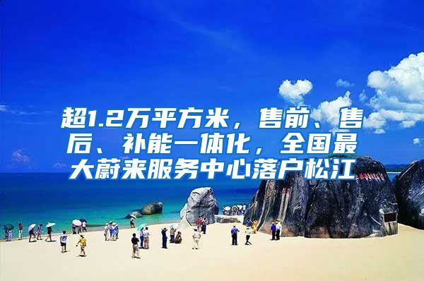 超1.2萬平方米，售前、售后、補能一體化，全國最大蔚來服務中心落戶松江