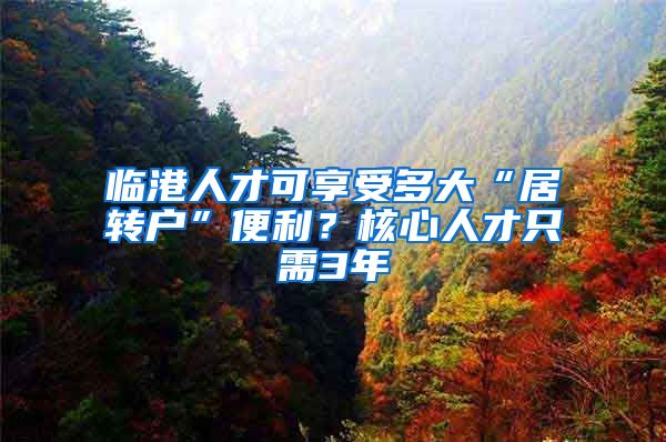 臨港人才可享受多大“居轉(zhuǎn)戶”便利？核心人才只需3年